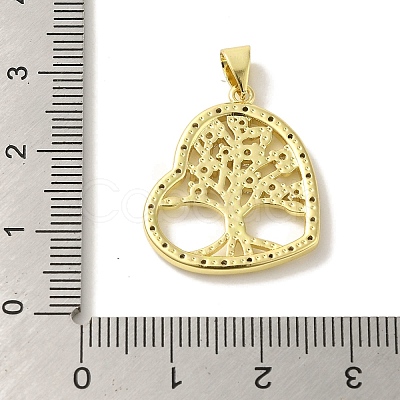 Brass Micro Pave Cubic Zirconia Pendants KK-Z042-21G-01-1