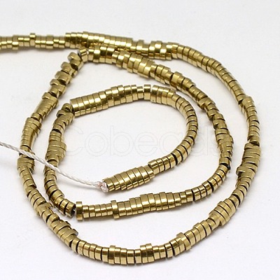 Electroplate Non-magnetic Synthetic Hematite Beads Strands G-J167-01-1