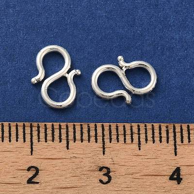 925 Sterling Silver S Shape Clasps STER-K177-07B-S-1