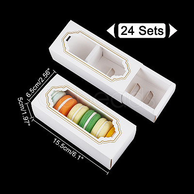 Cardboard Macaron Drawer Boxes CON-WH0086-132A-01-1