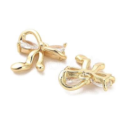 Brass Glass Charms KK-C054-17G-1