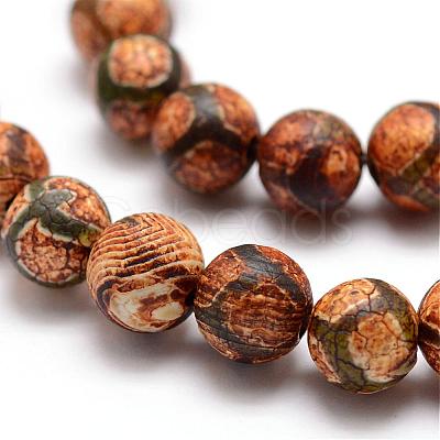 Tibetan Style MIxed Pattern dZi Beads G-K166-02-8mm-L2-1