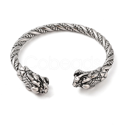 Viking 304 Stainless Steel Open Cuff Bangles for Men BJEW-U001-07I-G-1