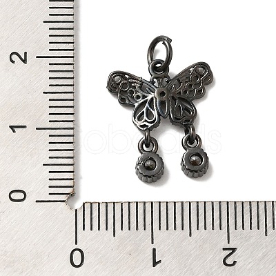 Brass Micro Pave Cubic Zirconia Pendants KK-C072-36B-1