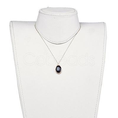 Glass Pendant Necklaces NJEW-JN02586-02-1