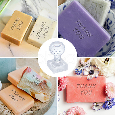 Clear Acrylic Soap Stamps DIY-WH0477-001-1