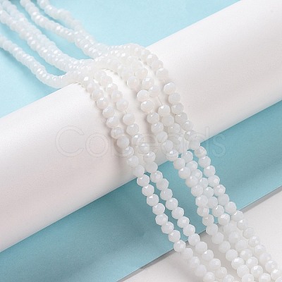 Imitation Jade Glass Bead Strands GLAA-F001-3x2mm-10-1