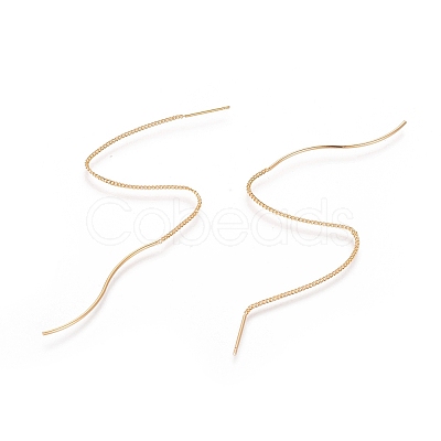 Brass Stud Earring Findings X-KK-Q735-333G-1