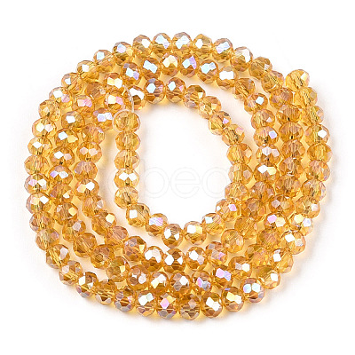 Electroplate Glass Beads Strands EGLA-R048-3mm-35-1