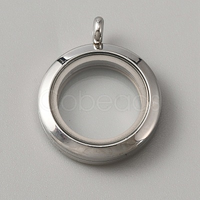 304 Stainless Steel Locket Pendants STAS-WH0027-49B-1