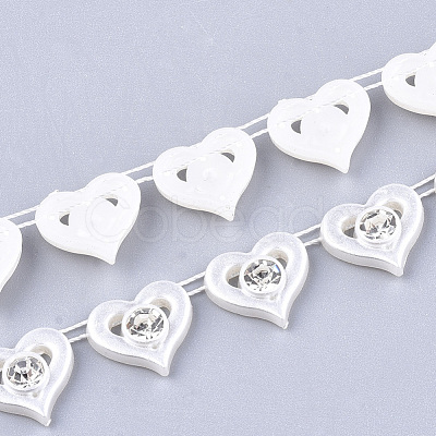 ABS Plastic Imitation Pearl Beaded Trim Garland Strand AJEW-S073-37-1