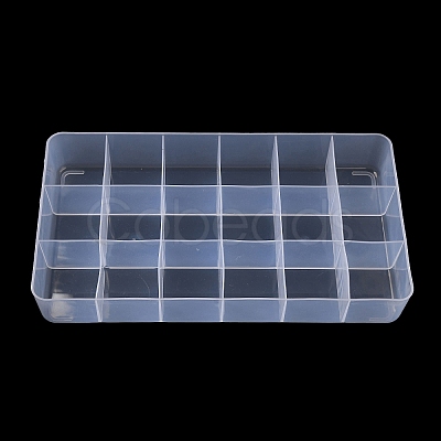 18 Grids Transparent Plastic Jewelry Trays CON-K002-02B-1