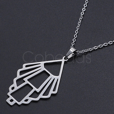 Non-Tarnish 201 Stainless Steel Pendant Necklaces NJEW-S105-JN609-45-1-1