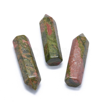 Natural Unakite Pointed Beads G-G795-02-15-1