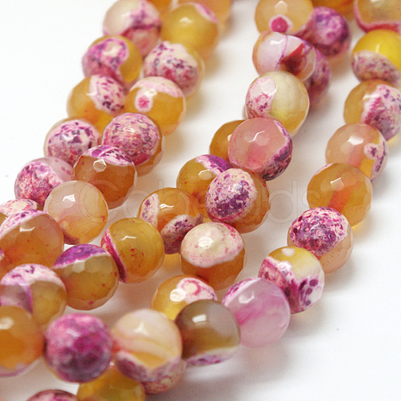 Natural Fire Agate Bead Strands G-F343-02-8mm-05-1