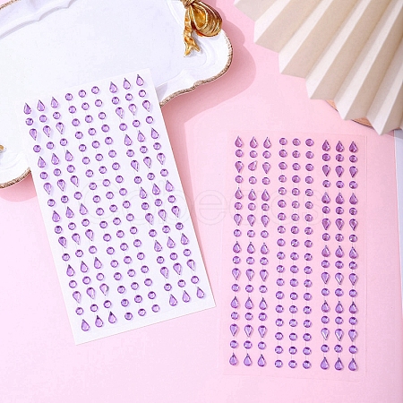 Acrylic Rhinestone Stickers PW-WG81745-05-1