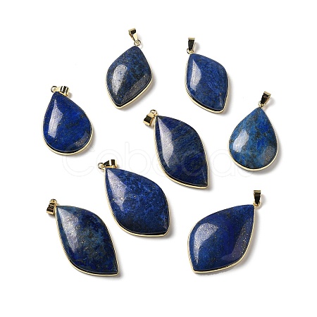 Natural Lapis Lazuli Dyed Pendants G-R486-03G-B-1