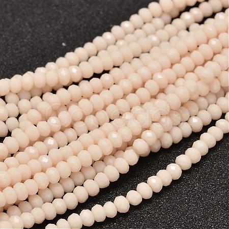 Faceted Rondelle Glass Beads Strands GLAA-I033-3mm-04-1