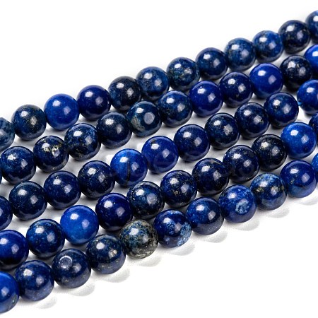 Natural Lapis Lazuli Beads Strands G-G087-8mm-1