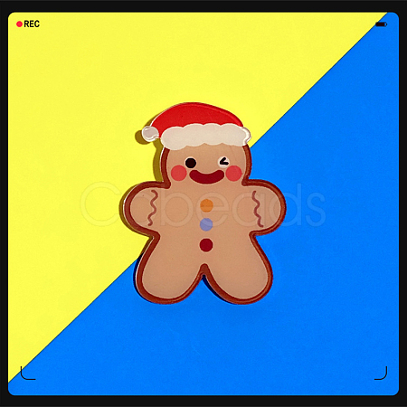 Christmas Theme Acrylic Brooch Pin XMAS-PW0001-269F-1