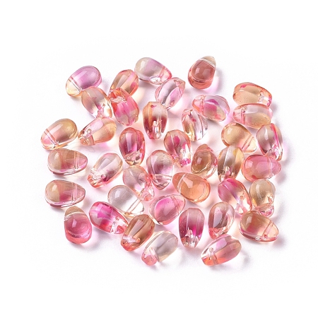 Transparent Glass Charms GLAA-L027-L06-1