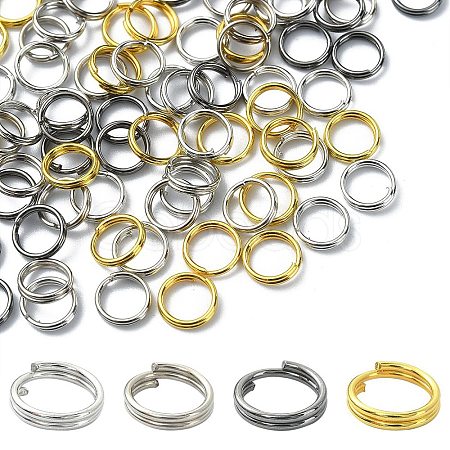 600Pcs 4 Colors Iron Split Rings IFIN-YW0003-35-1