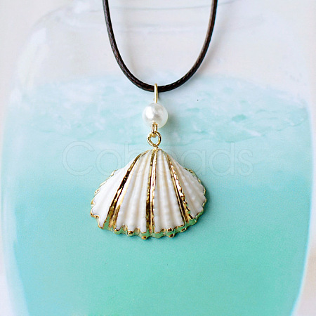 Natural Conch and Shell Pendant Necklaces YJ0466-4-1