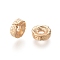 Long-Lasting Plated Alloy Spacer Beads, Flat Round, Golden, 6.2x2.2mm, Hole: 2mm