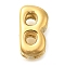 Ion Plating(IP) 304 Stainless Steel Slide Charms, Real 14K Gold Plated, Letter B, 9x5x4.5mm, Hole: 4x2mm and 3x2mm