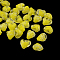 Handmade Luminous Lampwork Beads, Heart, Yellow, 15~16x15~16x9~10mm, Hole: 1~2mm