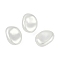 Glass Profiled Pearl Beads, Pearlized, Oval, White, 21.5~22x18.5x10.5mm, Hole: 1~1.2mm