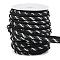 WADORN 1 Bundle Polyester Twist Lip Cord Trim, Upholstery Trim Edge Sewing Piping Cord for Curtain Sofa Decoration, Black, 17mm, about 13.67 yards(12.5m)/bundle