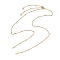 304 Stainless Steel Slider Necklace Makings, with Satellite Chains and Brass Slider Beads, Golden, 24.41 inch(62cm)