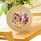 DIY Embroidery Kits, Including Embroidery Cloth & Thread, Needle, Embroidery Hoop, Instruction Sheet, Flower, 300x300mm