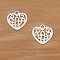 Alloy Pendants, Heart Charms, Silver, 19x19mm