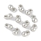 CCB Plastic Charms, Round, Platinum, 6x3.5mm, Hole: 1.2mm