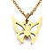 201 Stainless Steel Pendant Necklaces, with Cable Chains and Lobster Claw Clasps, Butterfly, Golden, 15.55 inch(39.5cm), 1.5mm