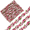 Gorgecraft 5 Yards Polyester Ribbon, Flower, Deep Pink, 1/2 inch(14mm)