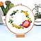 Flower Pattern Embroidery Kits, Including Embroidery Cloth & Thread, Needle, Instruction Sheet, Colorful, 220x150mm