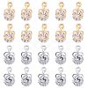  Alloy Clear Cubic Zirconia Charms ZIRC-PH0001-07-1