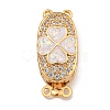 Brass Micro Pave Cubic Zirconia Box Clasps KK-U037-21G-1