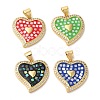 Brass Micro Pave Cubic Zirconia Pendants KK-K385-58G-1