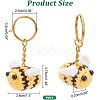 Nbeads DIY 3D Bee Charm Keychain Making Kit DIY-NB0007-27-2