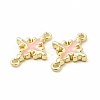 Rack Plating Alloy Enamel Connector Charms FIND-G051-02LG-3