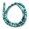 Synthetic Ocean White Jade Beads Strands G-L019-6mm-17-3