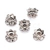 Buddhist Jewelry Findings Tibetan Style Lotus Double Sided Bead Caps X-PALLOY-O042-03-4