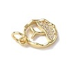 Brass Micro Pave Cubic Zirconia Charms ZIRC-F131-18G-3