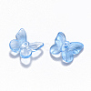 Transparent Spray Painted Glass Charms X-GLAA-T016-21A-2