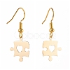 Brass Best Friend Dangle Earrings for Friendship Gifts EJEW-JE04545-02-3