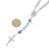 Acrylic & Glass Rosary Bead Necklaces NJEW-JN04605-3